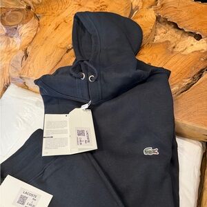Lacoste Black Hoodie and Joggers Set